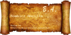 Bombicz Ancilla névjegykártya